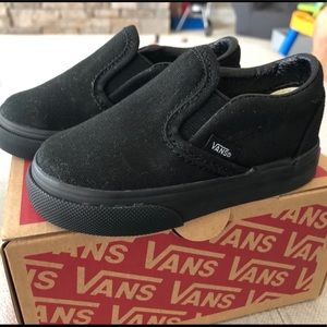 Black Toddler Vans Slip On size 5